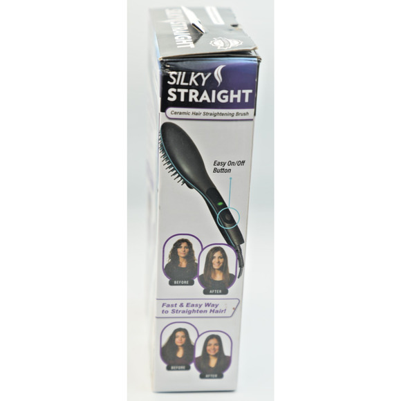Silky Straight Ceramic Hair Straightening Brush - Picture 2 of 5